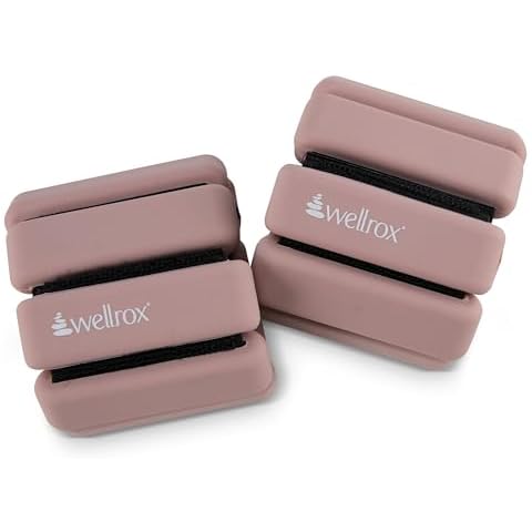 WELLROX Weighted Bangles, Ankle Weights, Wrist Weights, Ankle Weights Women, Arm Weights, Ankle Weights Men, Leg Weights for Women, Ankle and Wrist Weights for Women, Set of 2 (1lb Each) Cover