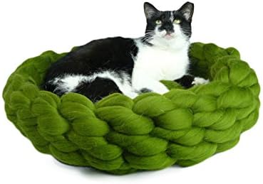 Cama Redonda Gato Pequeña 36 cm Lana Merino miniatura 2