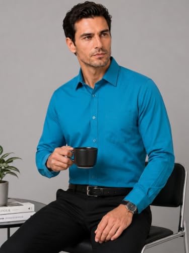 Image of Appel Touch Men's Cotton Blend Formal Shirt Full Sleeves