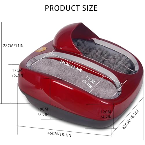 Máquina de limpieza de suelas, unidad automática de pulido de suela de zapato con almohadilla absorbente de agua y función de inducción para uso doméstico, clínica, hotel