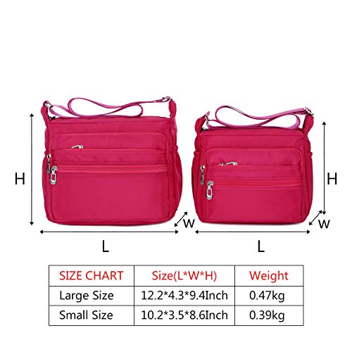 Image of NOTAG Crossbody Bag for Women Waterproof Shoulder Bag Messenger Bag Casual Nylon Purse Handbag