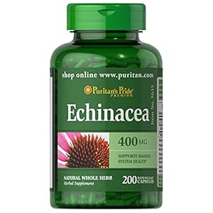 Puritan’s Pride Echinacea 400 mg for Health to Support Immune System, 200 Count