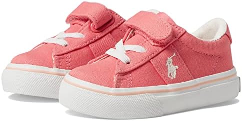 POLO RALPH LAUREN Baby Girl's Sayer PS (Toddler) Coral Recycled Canvas/Peach/White Pony Player 6 Toddler M | Image 3