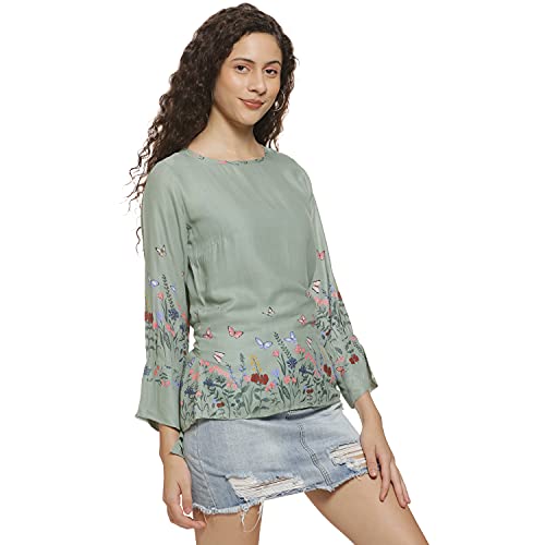 Image of Campus Sutra Women's Cotton Solid Regular Fit Shirt