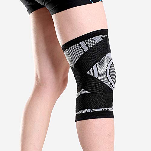 Bloepum 1Pcs Knee Support Professional Protective Sports Knee Pad Breathable Bandage Knee Brace XL
