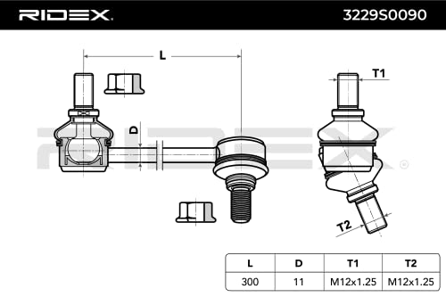 RIDEX 3229S0090 Barra/puntone, Stabilizzatore