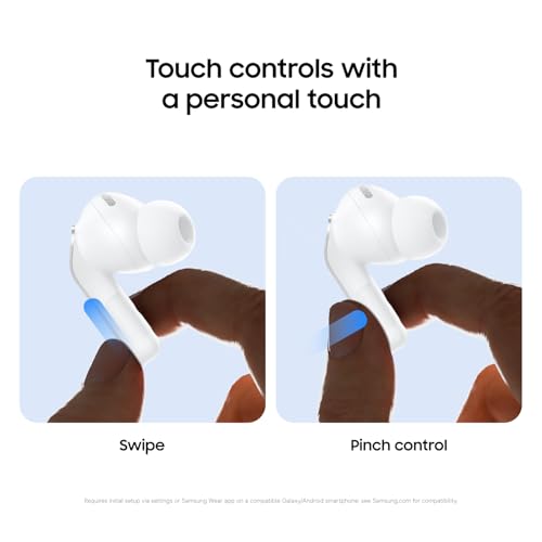 Image of Samsung Galaxy Buds 4 Pro (2026) AI True Wireless Bluetooth Earbuds, Hi-Res Audio, 2-Way Speaker, ANC 2.0, Optimized Comfort, IP57, Live Translation, White [US Version, 2 Yr Warranty]