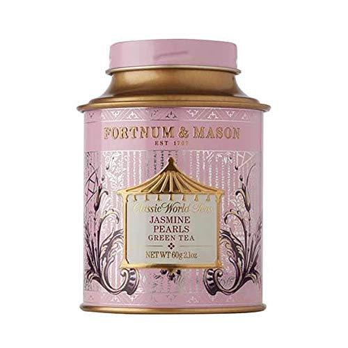 Fortnum and Mason Jasmine Pearls 60g Loose Green Tea in a Tin Caddy