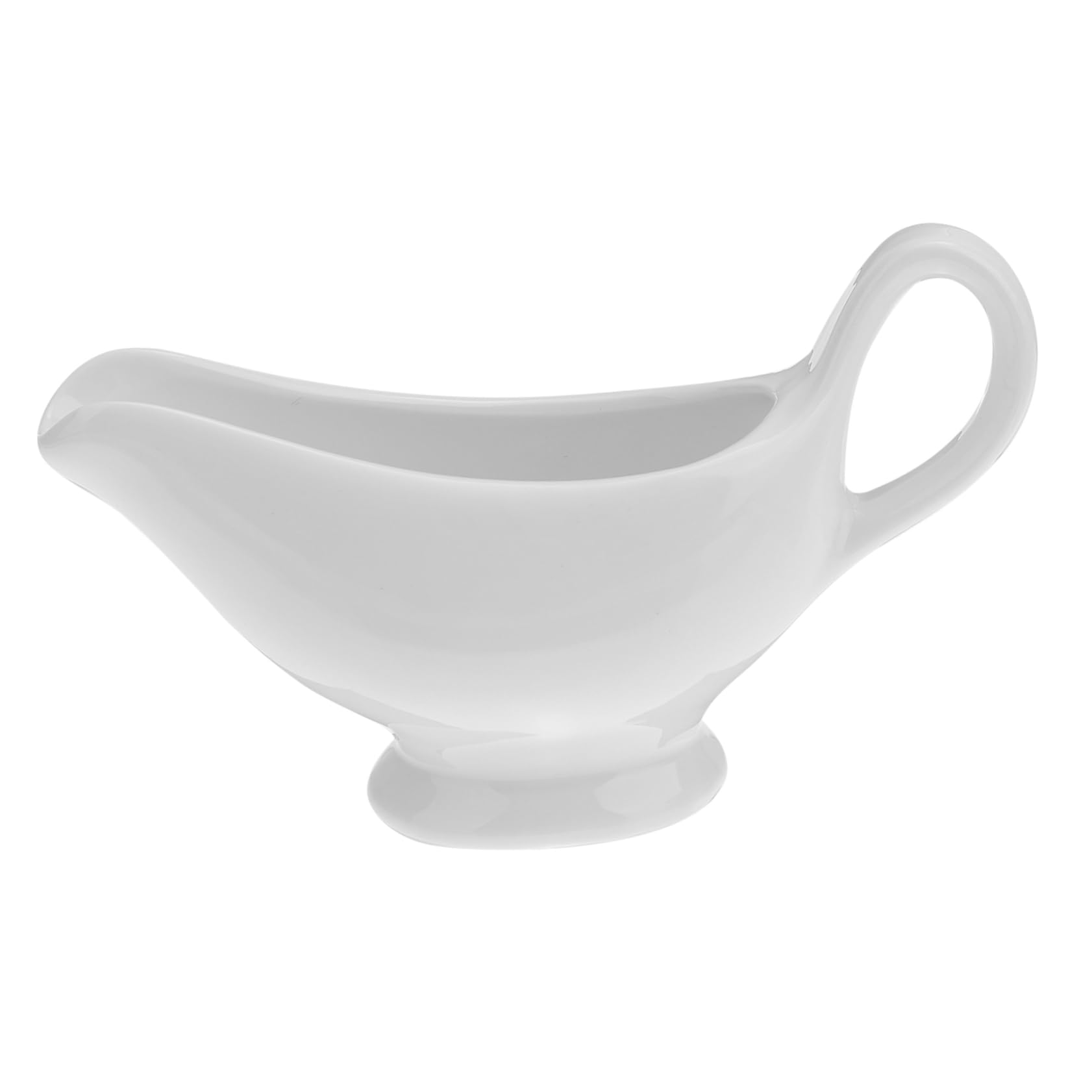 COLLBATH Sauce Pot Boats Sauce Bowl with Handle Jam Bowl Serving Saucers Bowl Honey Dispenser Gravy Pitcher Appetizer Tray Salt Dish Porcelain Sauce Dishes Sauce Dip Bowls Ceramics White