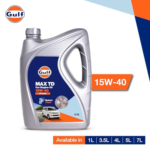 Image of GULF MAX TD 15W-40 - Engine oil that gives maximum power and superior protection for SUVs, MUVs & Crossovers [5 L] - Pack of 1