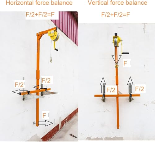 Grúas de elevación para aire acondicionado, herramientas y accesorios de soporte con cabrestante 3
