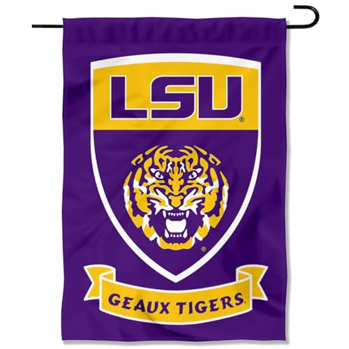 Louisiana State LSU Tigers Shield Garden Flag