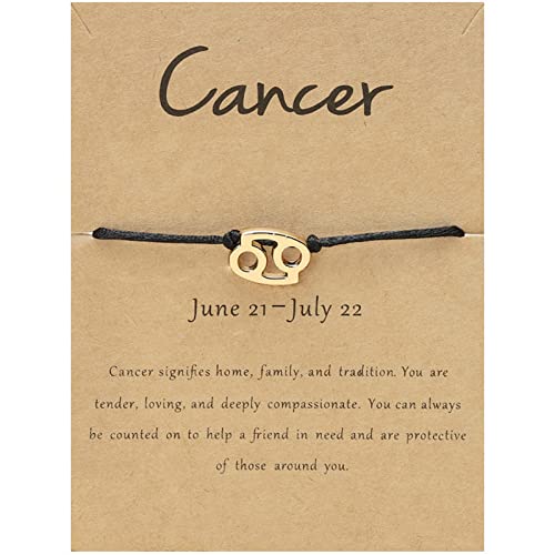 Bracelet De Signe Du Zodiaque À Cordes Noires Bracelet De Signe De Constellation Pour Femme 12 Bracelet D'Horoscope Astrologie/Bracelet De Cheville Pour Fille...