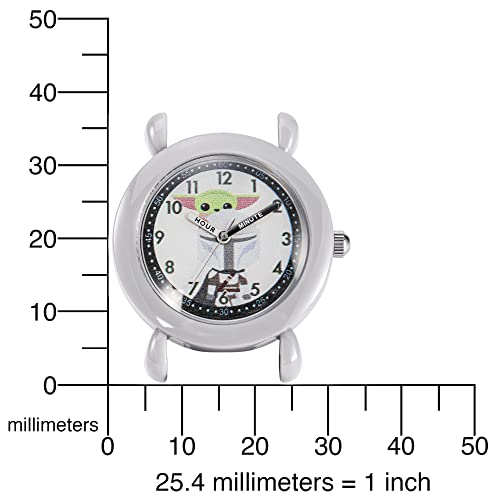 Image of STAR WARS Kids' Plastic Time Teacher Analog Quartz Silicone Strap Watch, Grey /Grey