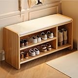 Conception 2 en 1 : le bas du banc d'entrée est conçu avec un étagère à chaussures ouvert, qui peut contenir des chaussures quotidiennes. Avec le coussin moelleux sur le dessus, il est plus confortable et pratique de s'asseoir et de changer de chaussures en entrant et en sortant de la maison, améliorant ainsi efficacement l'utilisation de l'espace.