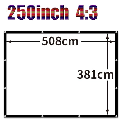 Écran de projection pliable 250 pouces 4:3 pour home cinéma extérieur