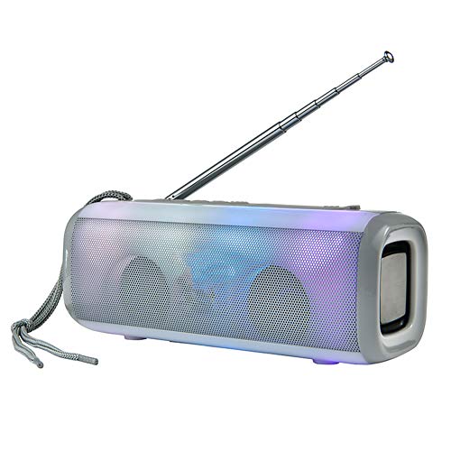Drahtloser Bluetooth-Lautsprecher Und FM-Radio LED-Blitzlicht Tragbarer Lautsprecher Mit FM-Einstellbarer Antenne, Bluetooth 5.0, IPX7