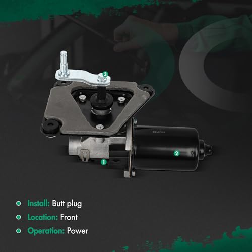 Image of SCITOO Front Windshield Wiper Motor Replacement fit for 1987-1996 for Ford for F-350,1990-1994 for Ford for FT900 OE: E7TZ17508A, WPM299, WIP1433L, AA140299 | Direct fit for 1987-1996 For Ford For Bronco|Replaces OE E7TZ17508A|WPM299|WIP1433L|3 Pins|Fit for Front Wiper Motor