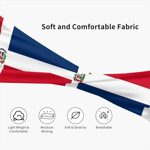 Image of Cute Flag Headbands Women Men Flag Sweatband Sports Headband for Running, Cycling, Yoga Gym, Working Out