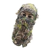 3D-Tarn-Sturmhaube – 16,54 x 11,42 Zoll, 3D-Blatt-Gesichtsbedeckung, Tarnblätter-Maske, Airsoft-Verdeckungskopfbedeckung, für Fotografen, Airsoft-Spieler, Naturbeobachter, Wandern, Vogelbeobachtungen
