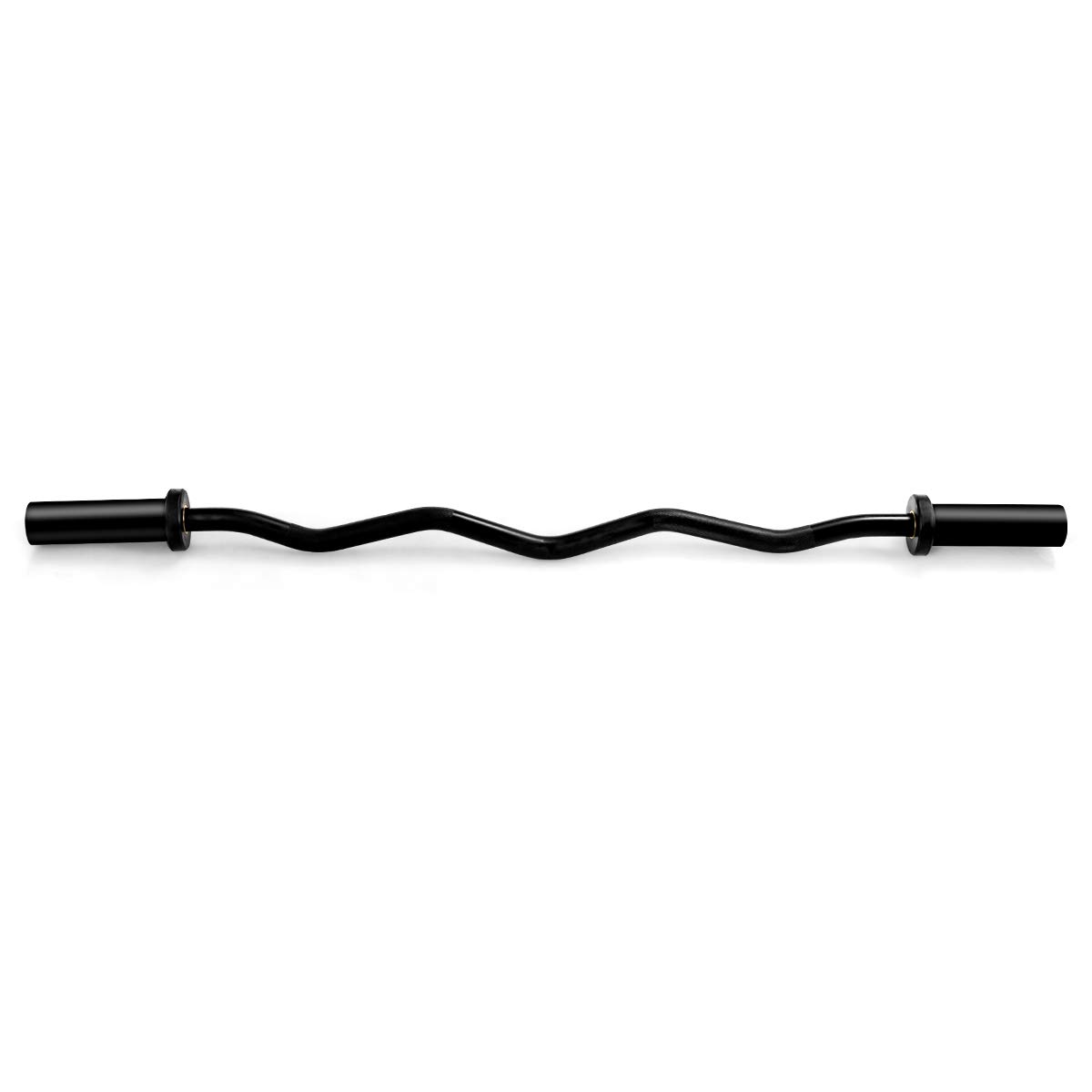 Buy GYMAX Olympic EZ Curl Bar, 47” Weight Bar with Copper Sleeve and