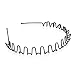 Unisex Black Spring Wave Metal Hoop Hair Band Girl Men`s Head Band Accessory (1 pc)
