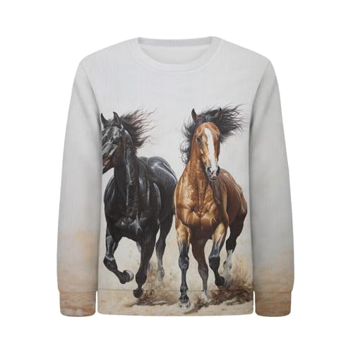 Kids Sweaters Girls Boys Crew Neck Fall Sweater Sweatshirt Pullover Long Sleeve Holiday Sweater