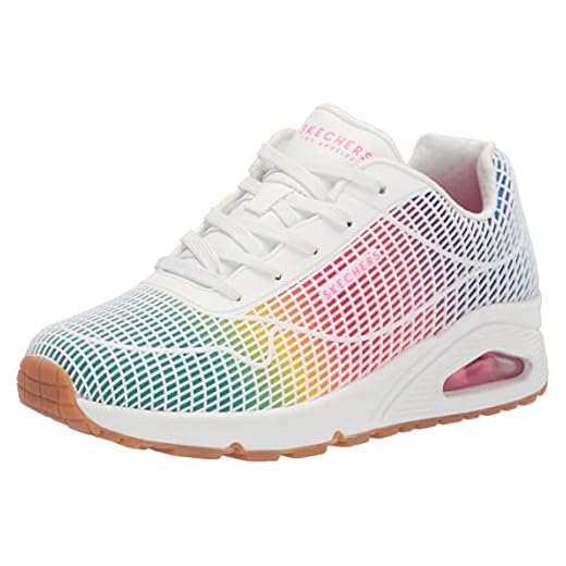 Skechers 155131/WMLT UNO-Eye Catching Damen Sneaker Turnschuhe weiß/bunt, Größe:40, Farbe:Weiß