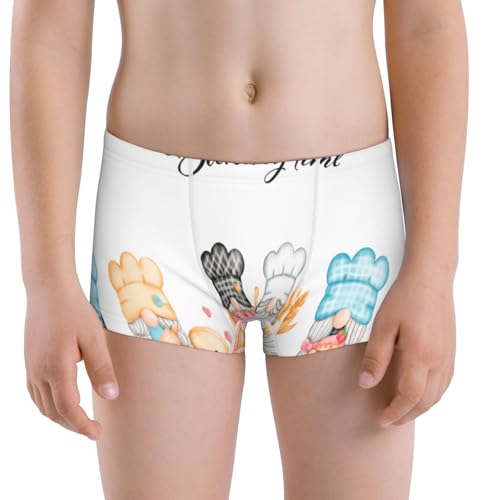 Boys' Cotton Boxer Brief Soft Underwear-Little Chef Gnome