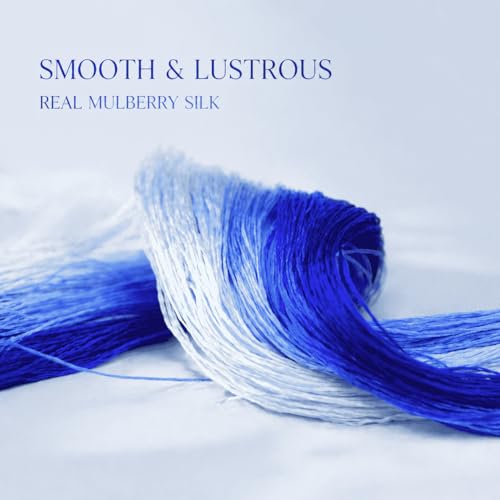 Image of 4 Skeins Mulberry Silk Floss Embroidery Thread Floss-Cross Stitch Threads China Silk Woven Jewelry Threads DIY Sewing Kits (22)