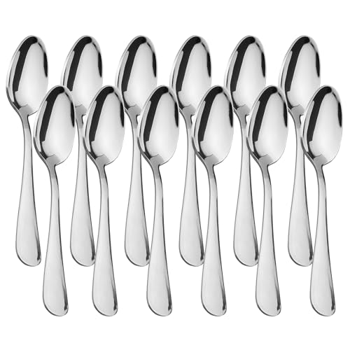 H HANSEL HOME 12 Cucharas de Postre 15x3,2 cm Cucharillas Postre Acero Inoxidable 18/0 Acabado Pulido