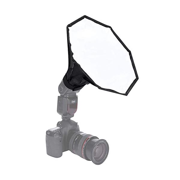 Fotostudio Softbox, Tragbarer Universal Flash Flashlight Softbox, Externes Speedlite Diffusor Softbox mit 30cm Durchmesser, Gute für Fotografen mit einfache Installation