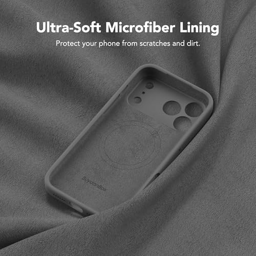 Image of Magnetic for iPhone 17 Pro Max Case, Compatible with MagSafe, [Full Camera Protection][Screen Protector] Silicone Shockproof Protective Phone Case for iPhone 17 Pro Max 6.9 inch, Dark Gray