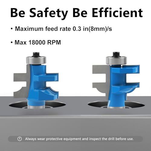 Image of Ogee Rail and Stile Router Bit Set, Newdeli 1 /2 Shank Tungsten Cabinet Edged Door Router Bit, Raised Panel Milling Cutter Tools, for Doors, Frames, Cabinets and More