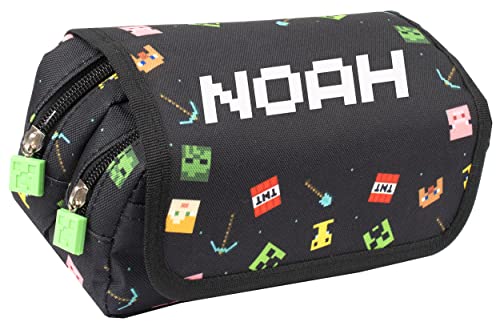 Minecraft Trousse Scolaire Haute Qualité Fringoo | Trousse d’École Fournitures Scolaires | Trousses Crayons Grande Capacité | pour Garçons et Filles |...