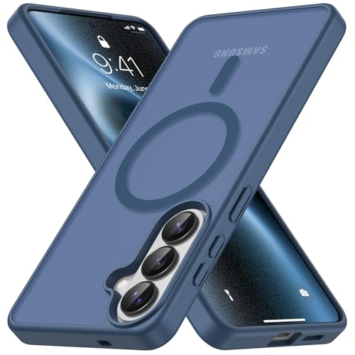 Coque Samsung S24/S25 Plus MagSafe bleue pour protection au quotidien