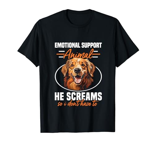 Apoyo Emocional Animal Golden Retriever Dog Lover Camiseta