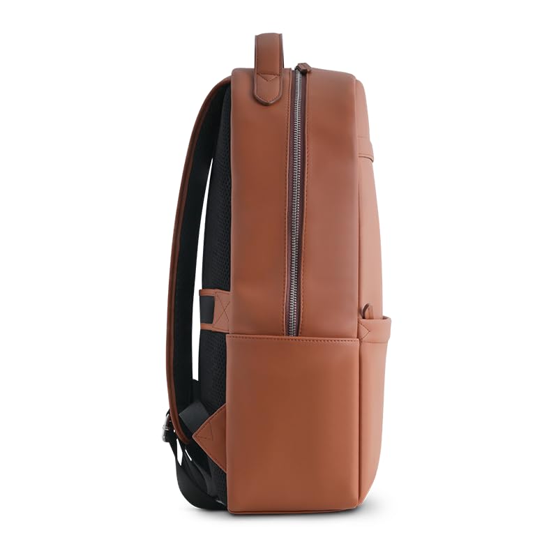 Image of HALDEN Roster Backpack for Laptop upto 14.3 inches, 19 L Capacity | Vegan Leather | Water Resistant | Ideal for Travel, Office, Students | Padded Straps