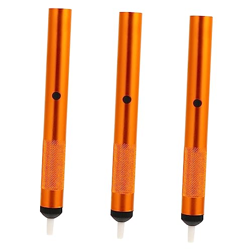 LALAFINA 3Pcs Solder Sucker Set Manual Desoldering Pump Tool Kit Vacuum Solder Remover Compact Easy to Use for Electronics Repairs Strong Suction for Quick Solder Removal
