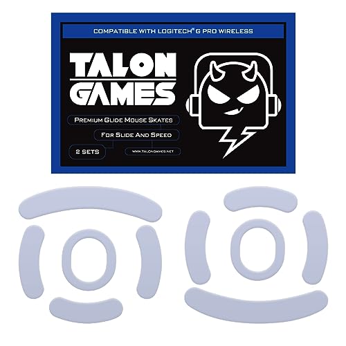 Patines de mouse TALONGAMES para Logitech G PRO 2 Lightspeed: pies de PTFE puro de 0.8 mm