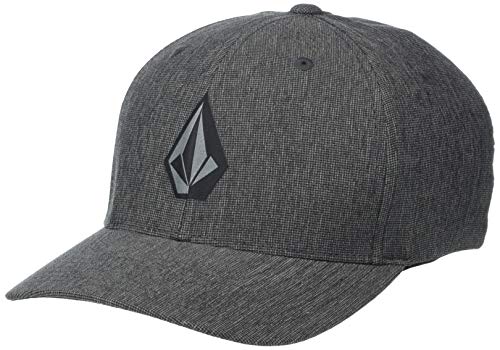 Volcom mens Stone Tech Flex Fit Hat Baseball Cap, Dark Charcoal, Large X-Large US