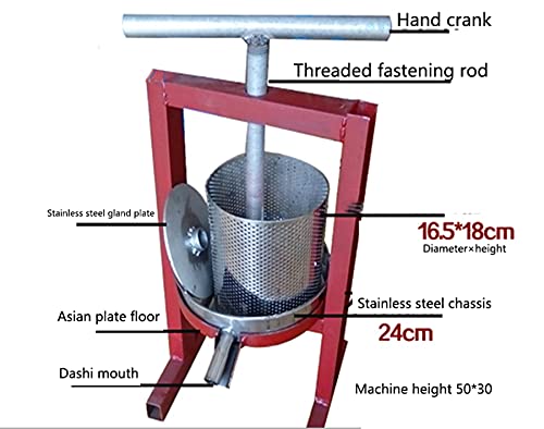 Roestvrij staal olie pers huishoudelijke handleiding olie pers wijn vinasse druiven honing fruit pers lard residu cake… - Image 6