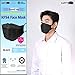 (Pack of 10) Black Disposable KF-94 Face Mask, 4-Layer Filters, Made in Korea, Nose Mouth Covering Dust Mask (individual Packed)(Black Color)
