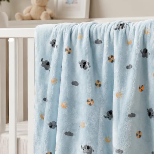 Image of Florida All Season Ultra Soft Kids AC Blanket /Baby Wrapper /Flannel Baby Blanket for 0-5 Yrs Kids(110x150cm) Pack of 2 (Blue-Brown)