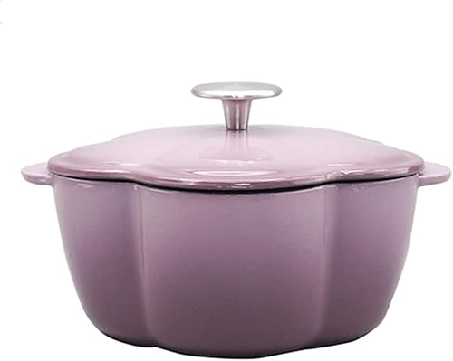 HESNDtg Soup Pot Cast Iron Pumpkin Enamel Pot Stew Pot Soup Pot Multi-Function Pot Household Enamel Soup Pot Induction Cooker