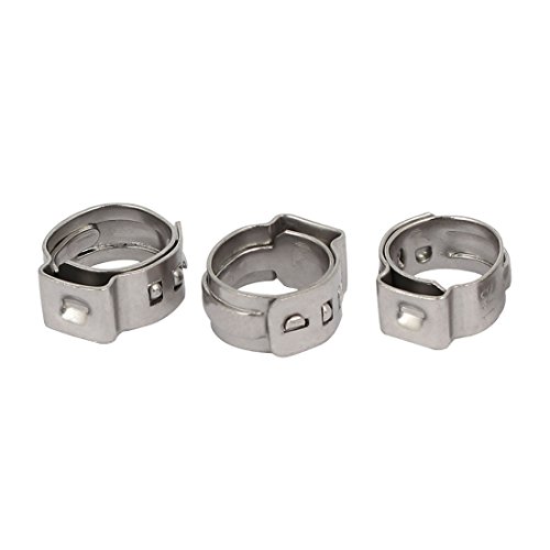 Aexit 9.6mm-11.3mm 304 Clamps Stainless Steel Adjustable Cable Pipe Tight Hose Strap Clamps Clamps 3pcs