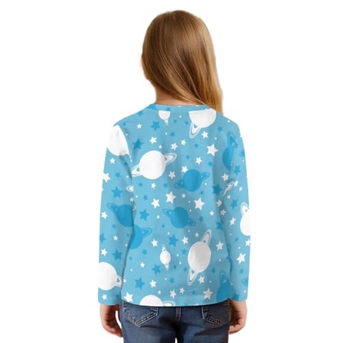 Girls Long Sleeve Tops Crew Neck Fall Shirts Relaxed Fit T-Shirt Cute Sweatshirts Size 5-12 Years2