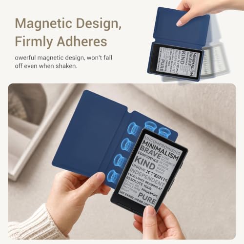 Image of CoBak Magnetic Case for XTEINK X4, Ultra-Lightweight Protective Cover for Xteink X4 E-Reader, Secure Magnetic Attachment(Dark Blue)