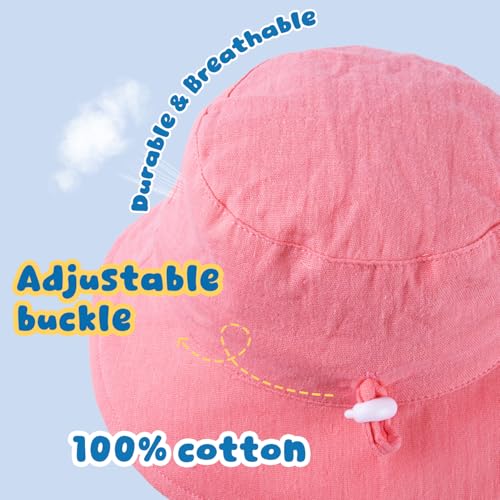Image of Muslin Baby Sun Hat Sun Protection Baby Toddler Bucket Hats for Boys Girls