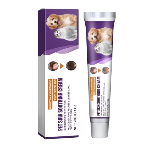 KOAHDE Crema para La Piel De Mascotas,Hidratante para Piel Seca para Perros,20G,1PC,Cuidado Suave de la Piel de Las Mascotas para Aliviar Las Molestias Físicas de Las Mascotas
